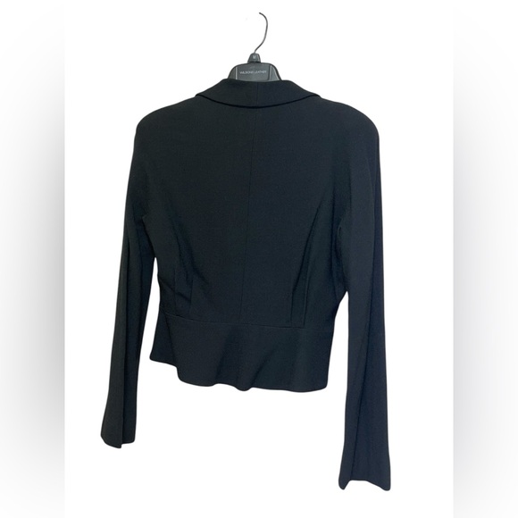 ANNE KLEIN BLAZER SINGLE BUTTON BLACK WOMEN PEAK LAPEL LONG SLEEVE SIZE SIX (6) - Picture 4 of 12